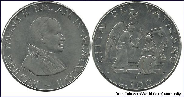 Vatican 100 Lire 1987
