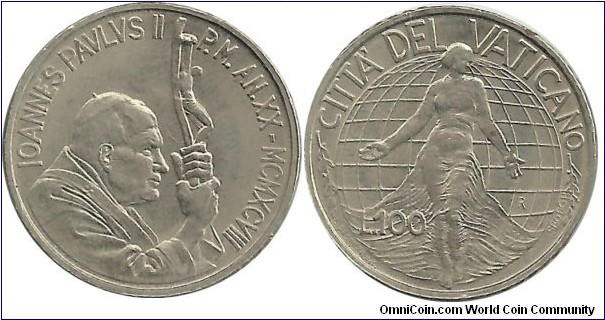 Vatican 100 Lire 1998