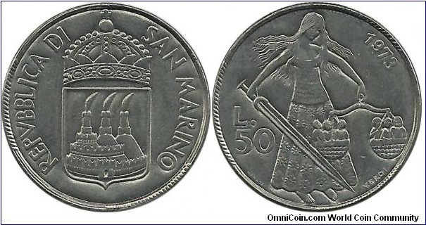 SanMarino 50 Lire 1973