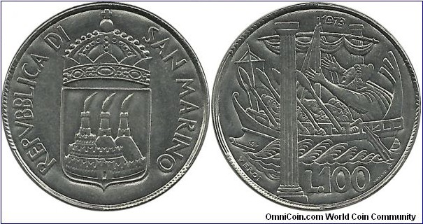 SanMarino 100 Lire 1973