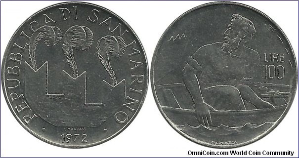 SanMarino 100 Lire 1972
