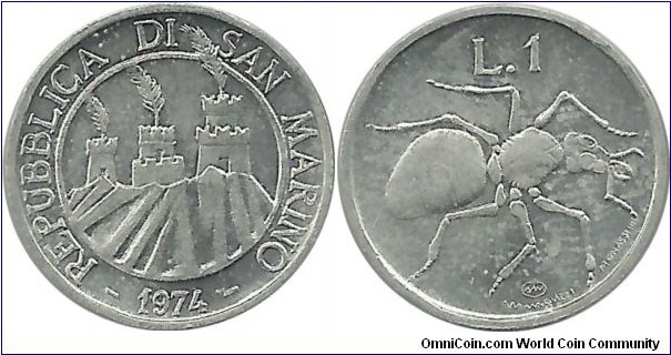SanMarino 1 Lira 1974