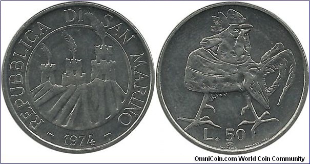 SanMarino 50 Lire 1974