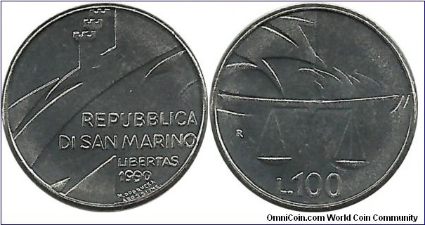 SanMarino 100 Lire 1990