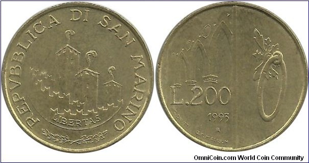 SanMarino 200 Lire 1993