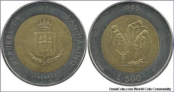 SanMarino 500 Lire 1983