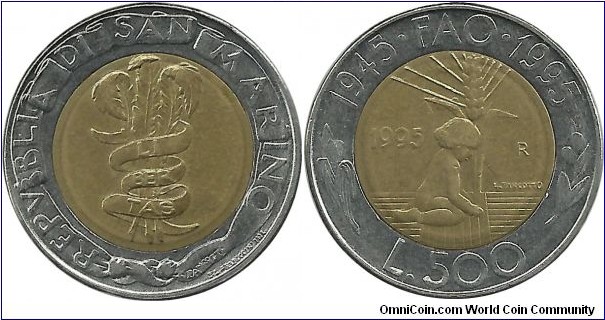 SanMarino 500 Lire 1995