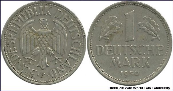 Germany-West 1 DM (DeutscheMark) 1950F