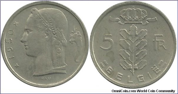 Belgium 5 Francs 1950-Dutch