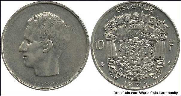 Belgium 10 Francs 1971-French