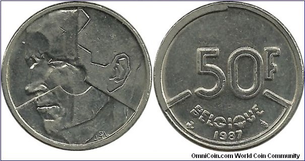 Belgium 50 Francs 1987-French