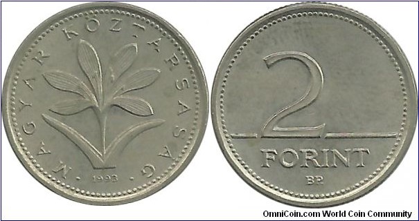 Hungary 2 Forint 1993