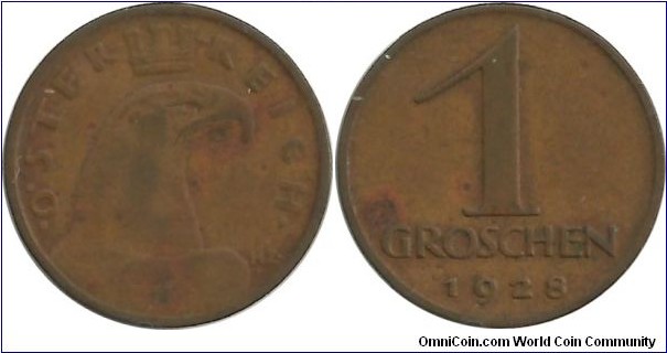 Austria 1 Groschen 1928