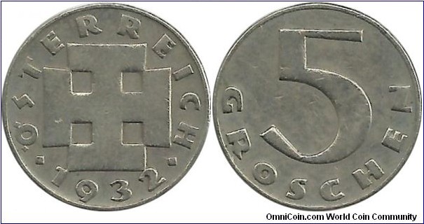 Austria 5 Groschen 1932