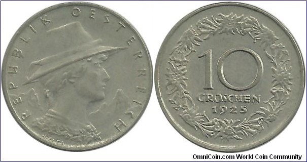 Austria 10 Groschen 1925