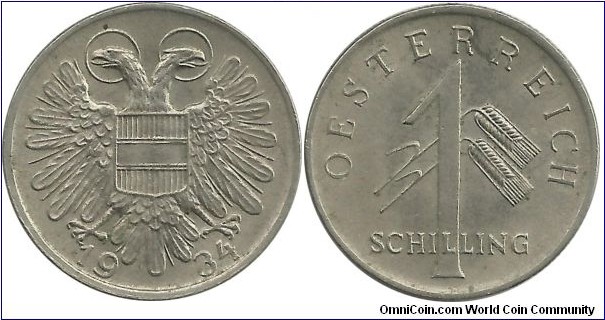 Austria 1 Schilling 1934