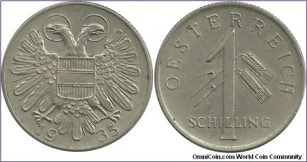 Austria 1 Schilling 1935