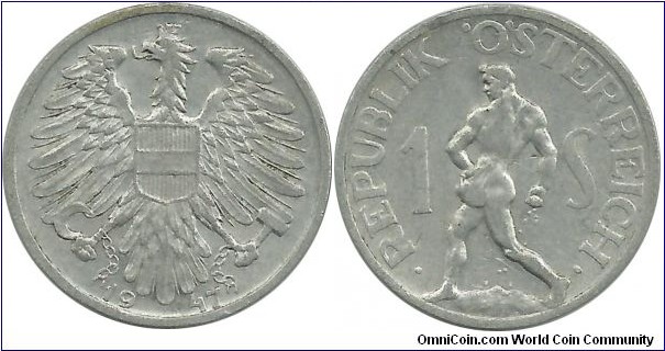 Austria 1 Schilling 1947