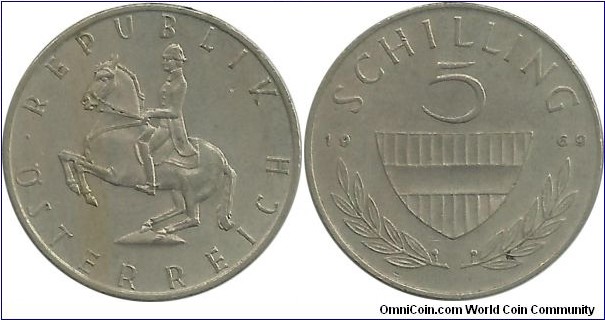 Austria 5 Schilling 1969