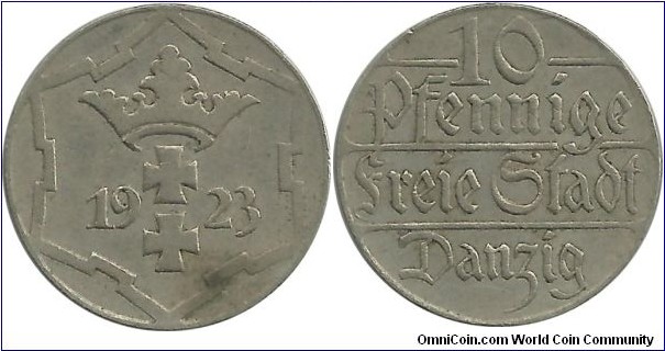 Danzig 10 Pfennige 1923