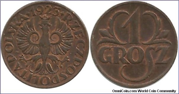 Poland 1 Grosz 1923