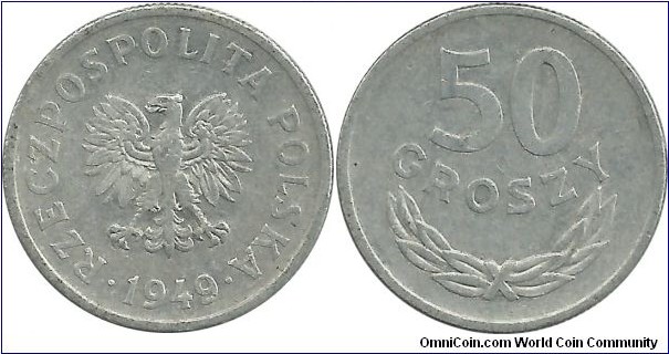 Poland 50 Groszy 1949