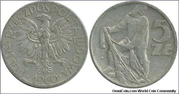 Poland 5 Zlotych 1960