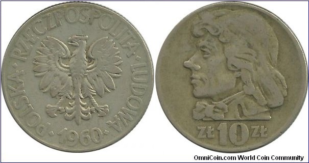 Poland 10 Zlotych 1960