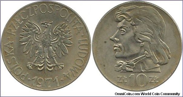 Poland 10 Zlotych 1971