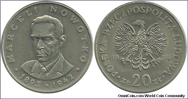 Poland 20 Zlotych 1974