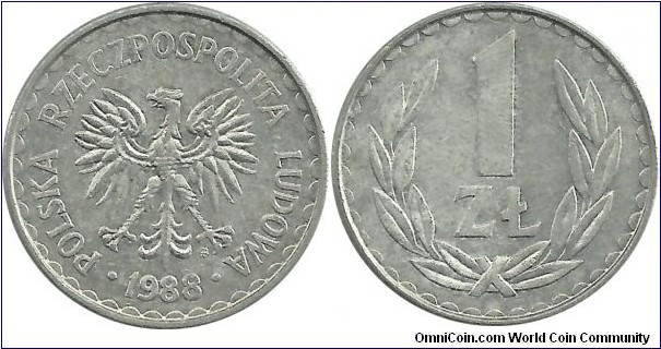 Poland 1 Zloty 1988