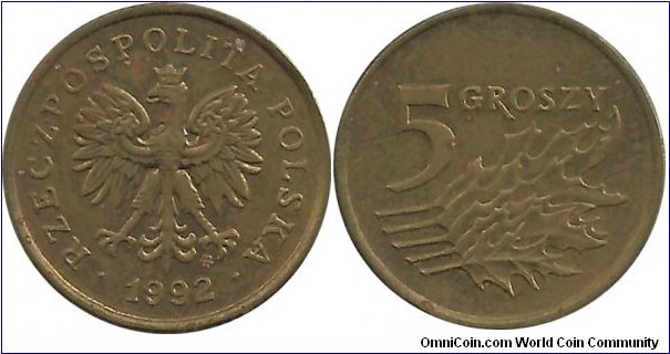 Poland 5 Groszy 1992