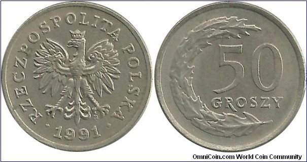 Poland 50 Groszy 1991
