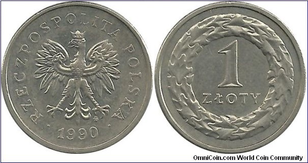 Poland 1 Zloty 1990