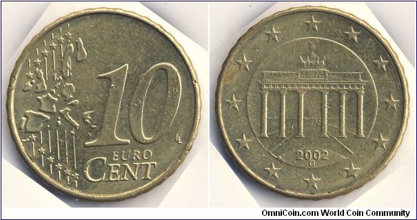 10 Euro Cent (European Union - Federal Republic of Germany // Nordic Gold)