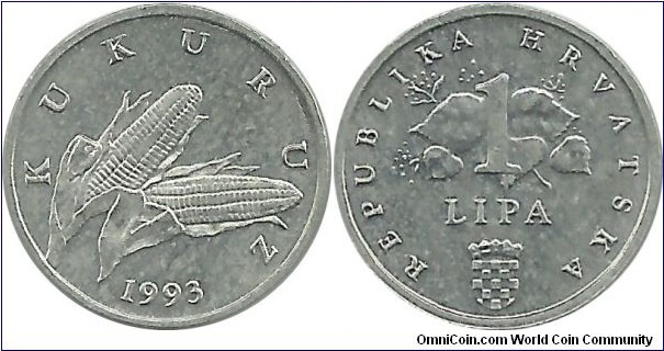 Croatia 1 Lipa 1993 - Croatian - Kukuruz (Maize)