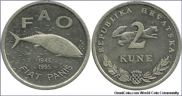 Croatia 2 Kune 1995-FAO