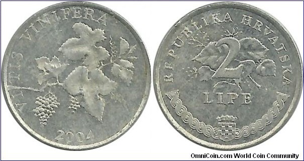Croatia 2 Lipe 2004 - Latin - Vitis Vinifera(Grapevine)