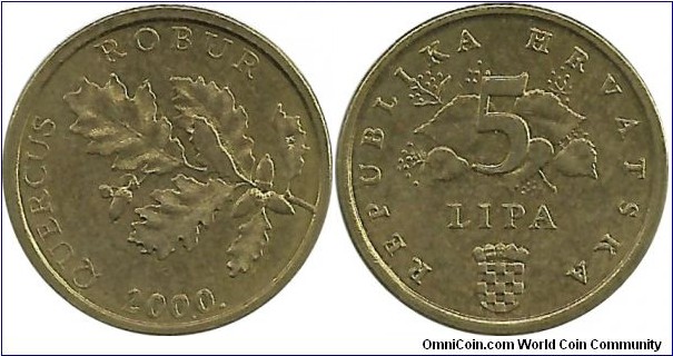 Croatia 5 Lipa 2000 - Latin - Quercus Robur(English Oak)