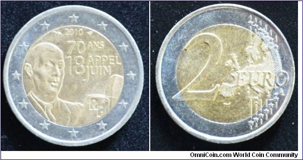 2 Euros
Appel du 18 juin
bi-metallic