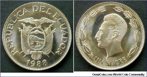 Ecuador 1 sucre.
1988