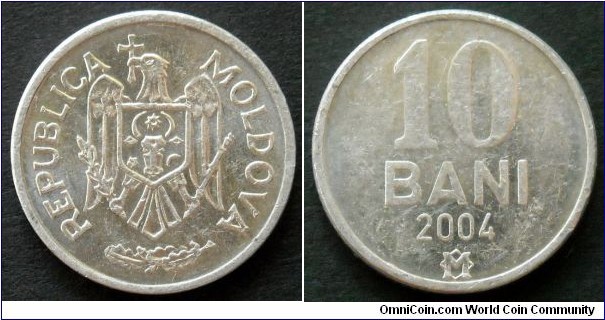 Moldova 10 bani.
2004