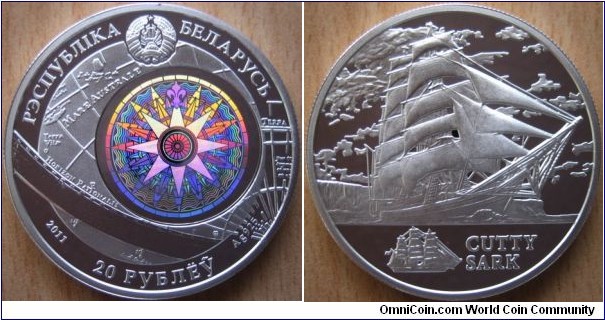 20 Rubles - Cutty Sark - 28.28 g Ag .925 BU - mintage 7,000