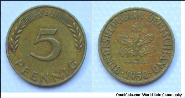 5 pfennig J