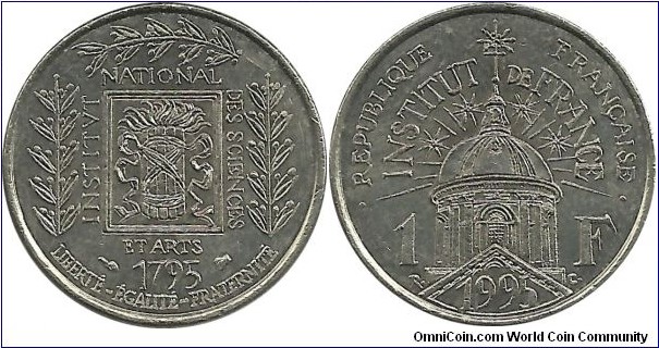 FranceComm 1 Franc 1995-200th Anniversary of Institute of France