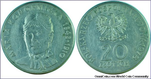 Poland20Zlotych-MariaKonopnicka-y95-1978