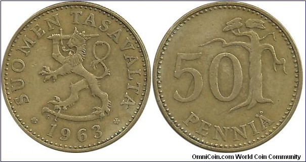 Finland 50 Penniä 1963