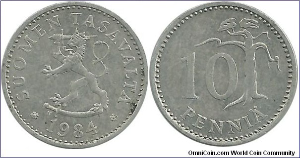 Finland 10 Penniä 1984