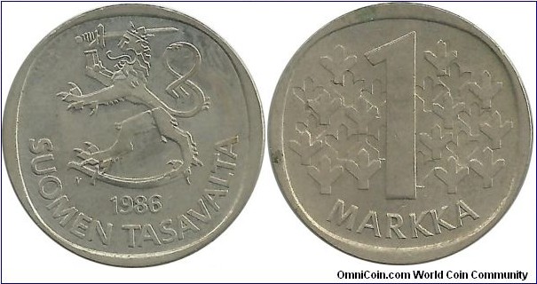 Finland 1 Markka 1986