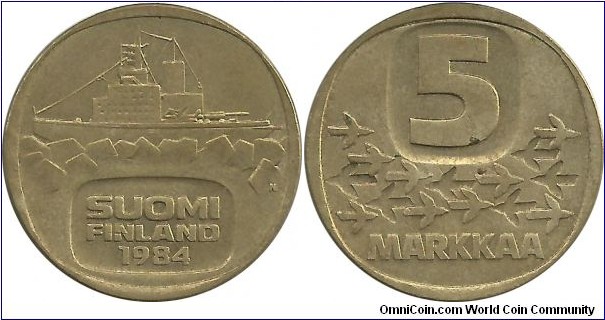 Finland 5 Markkaa 1984